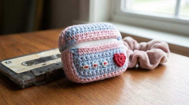 Crochet AirPods Case Pattern: Cute Retro Pager Style Cover