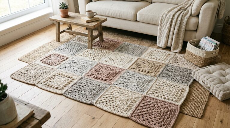Elegant Crochet Square Rug Pattern Free