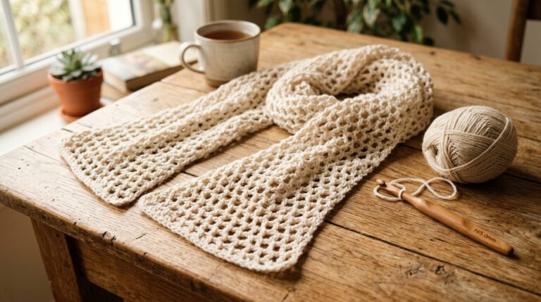 Crochet Mesh Scarf Pattern Free: The Lightweight Crochet Scarf I Keep Wearing Year Round
