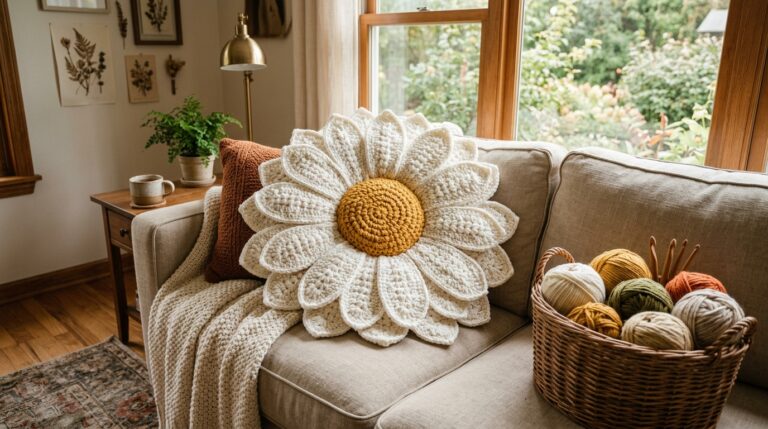 Flower Pillow Pattern Free: The Crochet Cushion Project I Couldn’t Stop Making