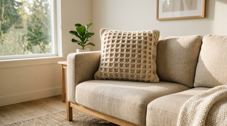 The Waffle Stitch Pillow Everyone Ends Up Loving