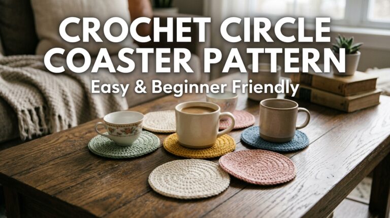 Easy Crochet Circle Coaster Pattern for Beginners