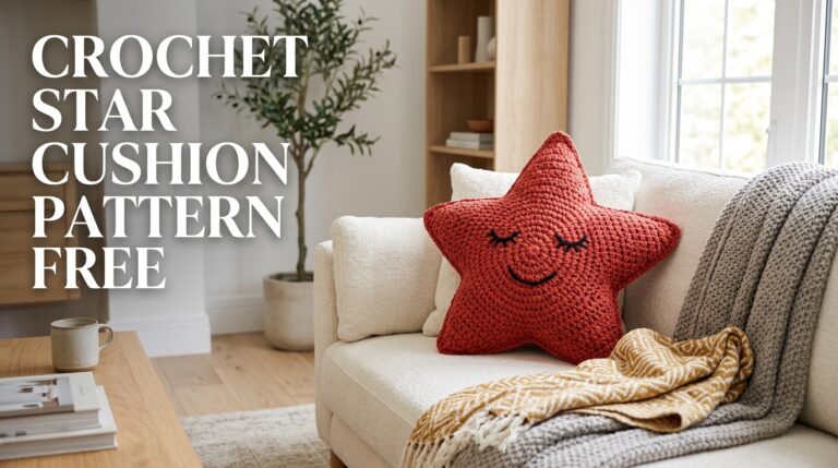 Crochet Star Cushion Free Pattern