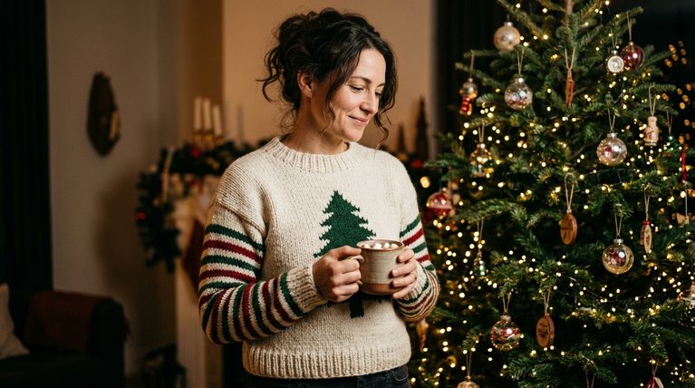 Free Crochet Christmas Sweater Pattern: The Cozy Tree Pullover (Sizes S to 2XL)