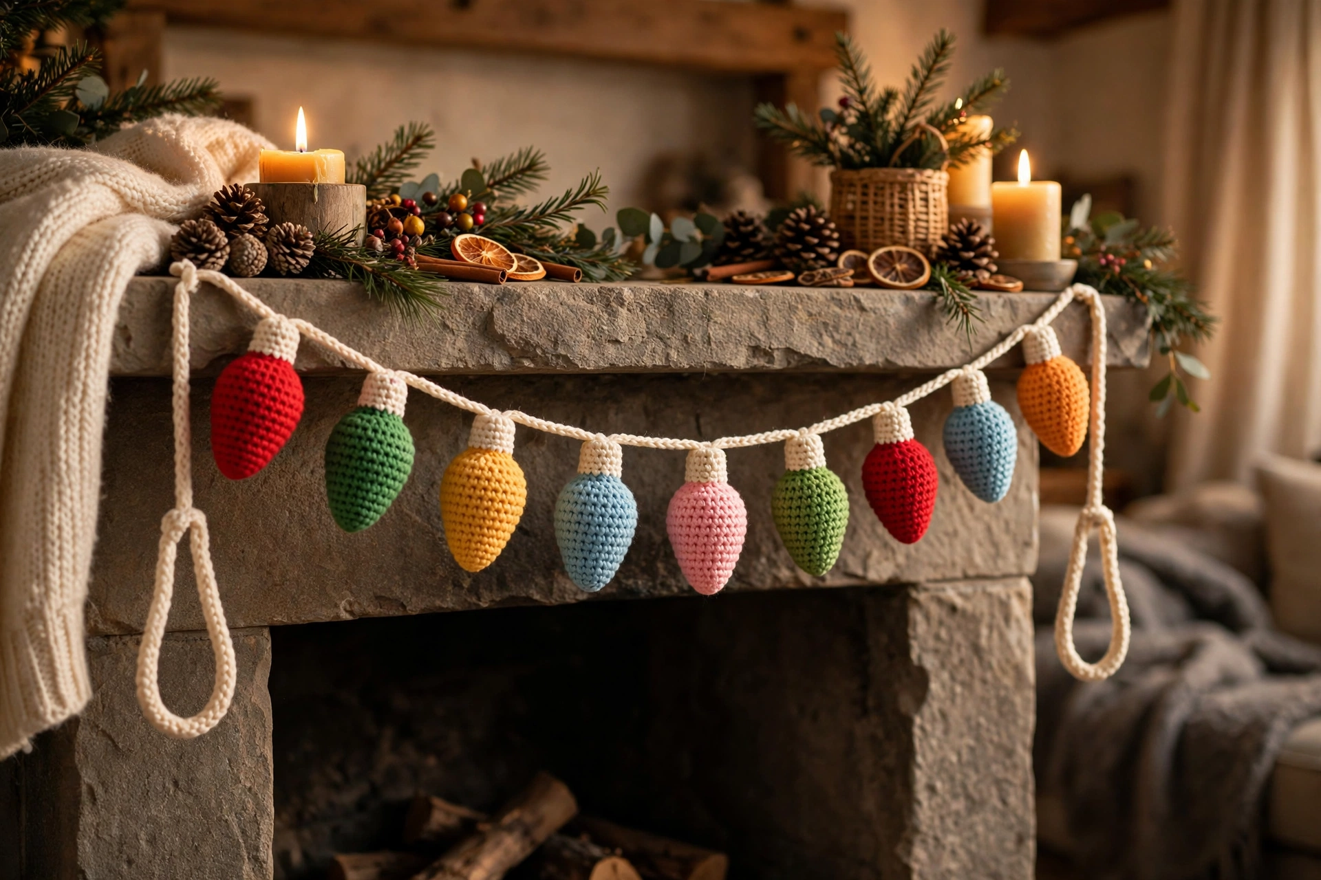 Step 7: Finish and hang garland