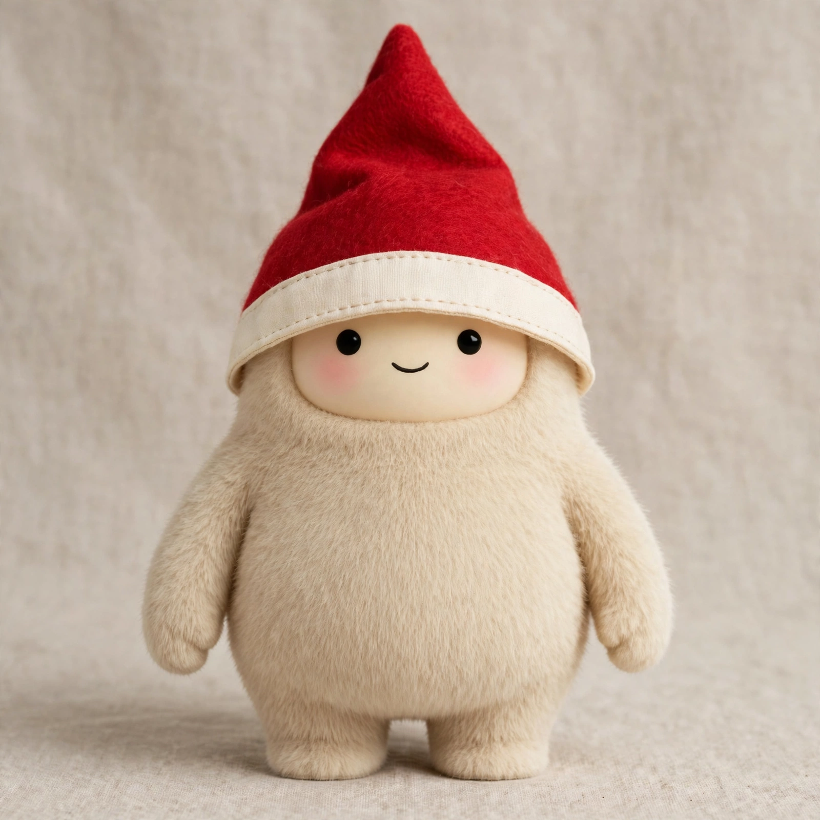 Placing and sewing hat over gnome body