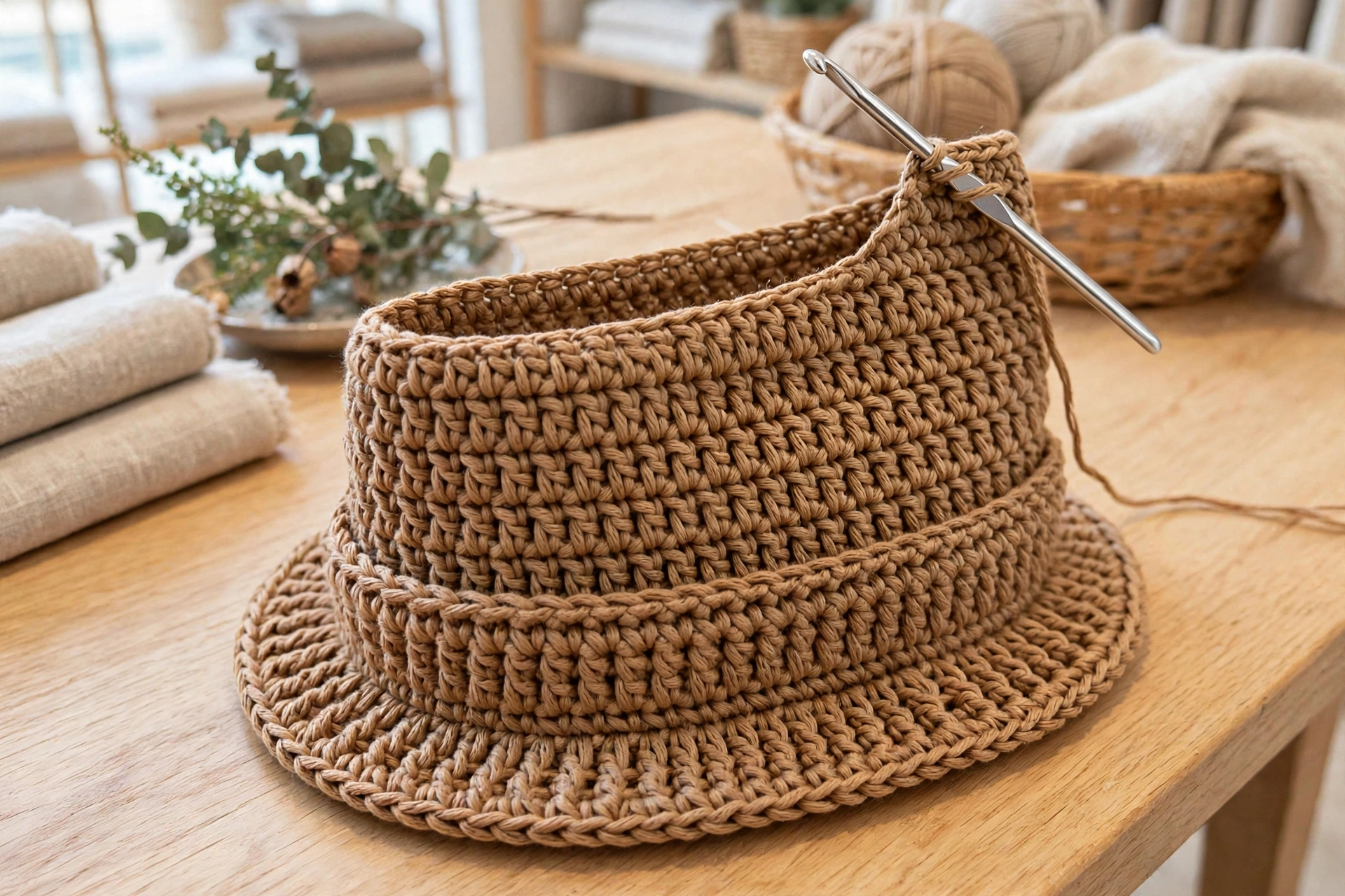 Setting up the lemon peel stitch for the elegant crochet handbag pattern as the sides begin to rise